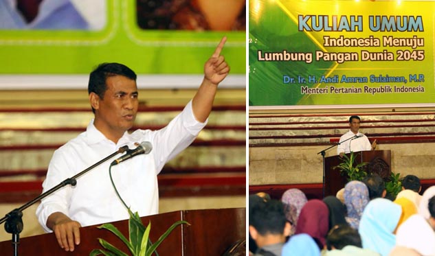 Lumbung Pangan Dunia 2045, Mentan Tantang Mahasiswa Unej Dukung Petani